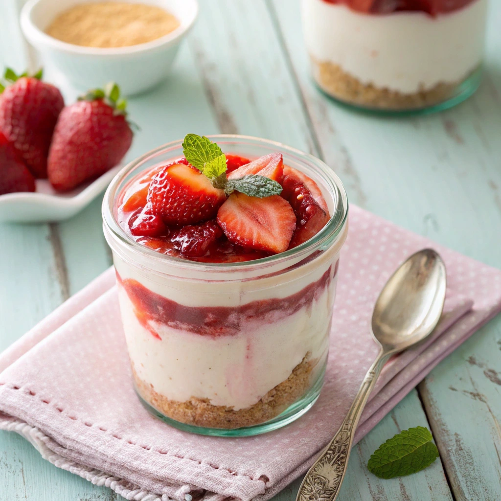 No-Bake Strawberry Cheesecake Cups