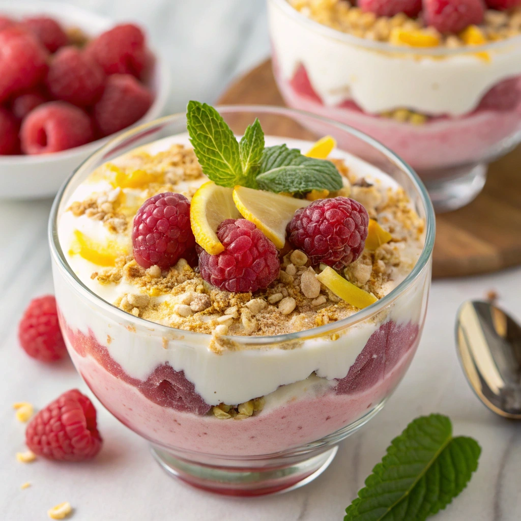 Raspberry Lemon Yogurt Parfaits