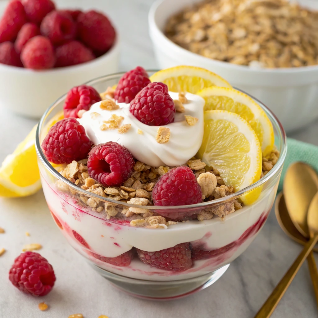 Raspberry Lemon Yogurt Parfaits