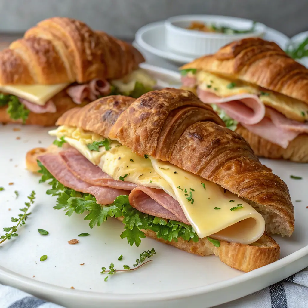 Croissant Sandwiches - maria recipes