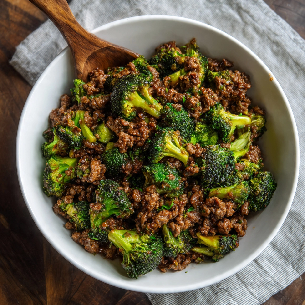 Ground Beef and Broccoli