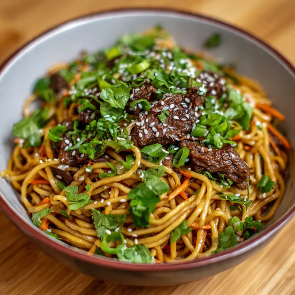 Sesame Noodles with Beef